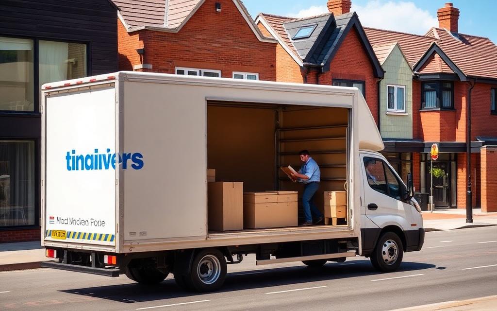 Man with a van removals and residential streets in Birmingham