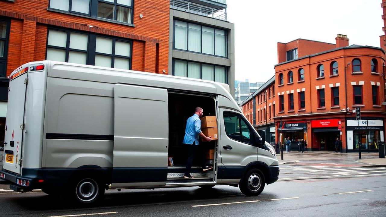 Man with a van removal service in Manchester city centre Northern Quarter
